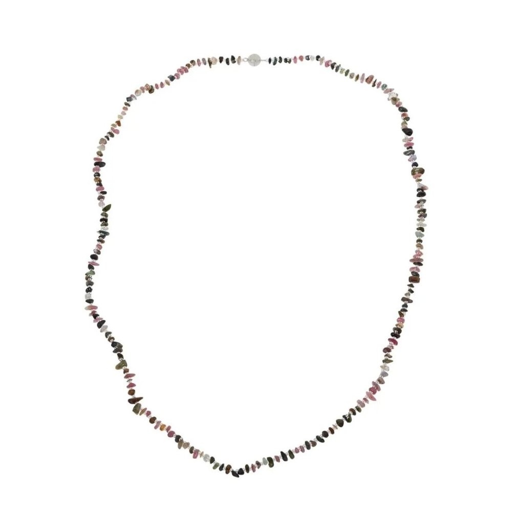 Colleen Lopez Sterling Silver Tourmaline Beaded Necklace 36"